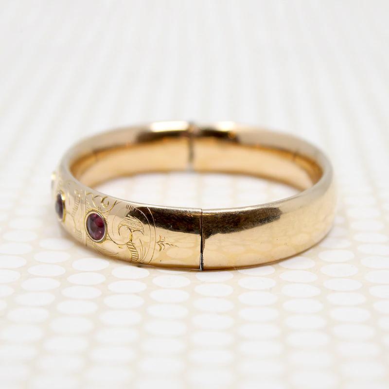 Blushing Beauty Rosy Bangle with Pink Paste