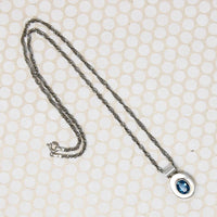 Vibrant Blue Topaz in Sterling Pendant