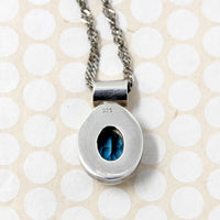 Vibrant Blue Topaz in Sterling Pendant