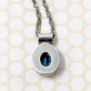 Vibrant Blue Topaz in Sterling Pendant