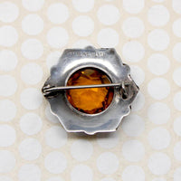 Scottish Pebble Brooch with Citrine & Agates