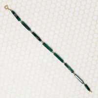 Bright Green Malachite Link Bracelet