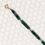 Bright Green Malachite Link Bracelet
