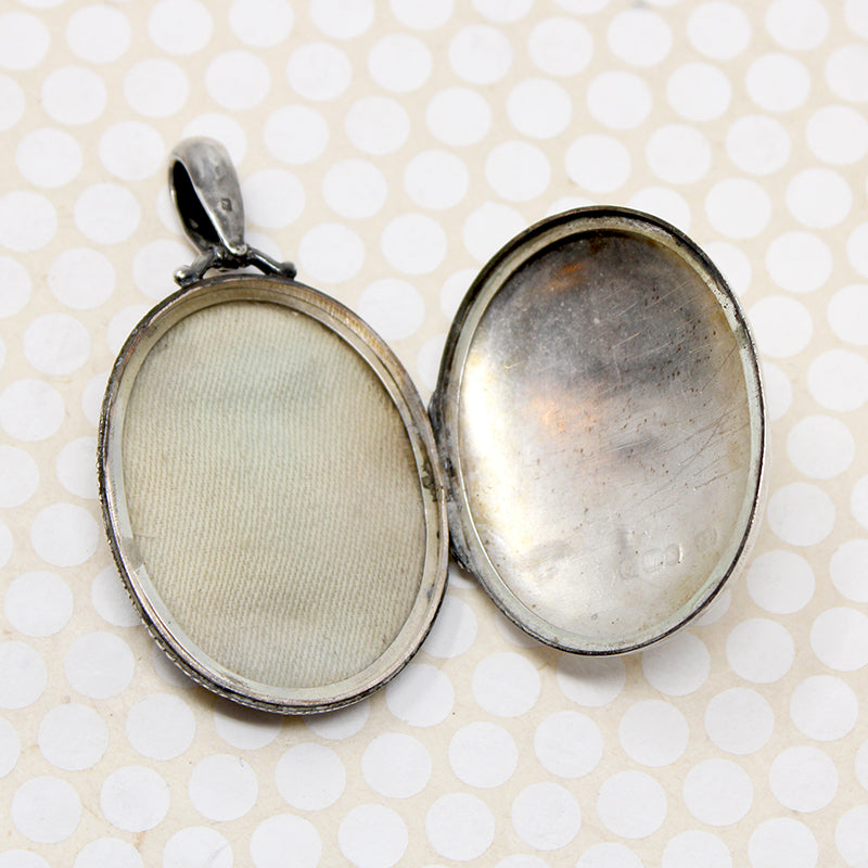 Grand Period Engraved English Silver Locket