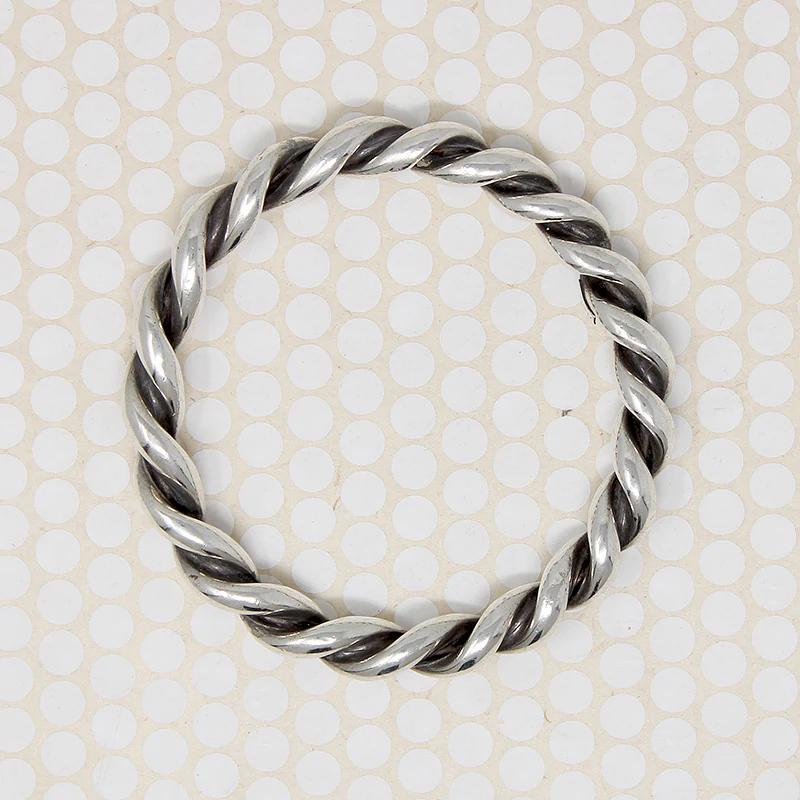 Victorian Sterling Silver Twist Bangle