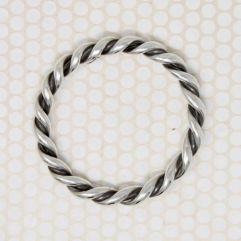 Victorian Sterling Silver Twist Bangle