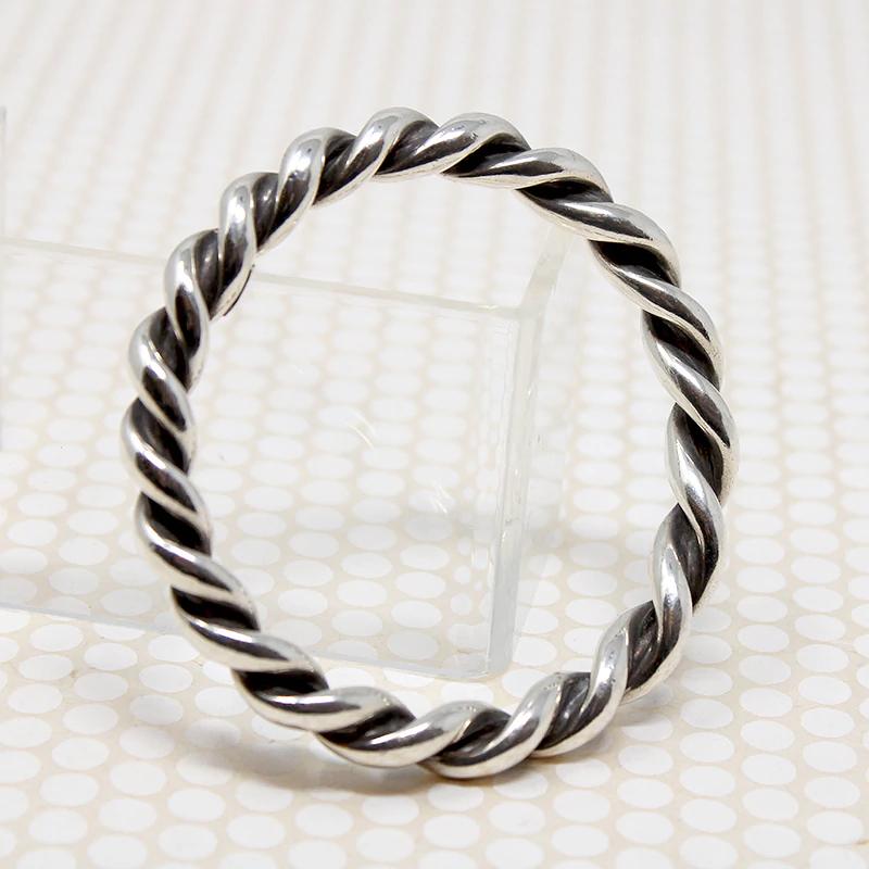 Victorian Sterling Silver Twist Bangle