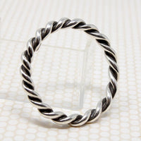 Victorian Sterling Silver Twist Bangle