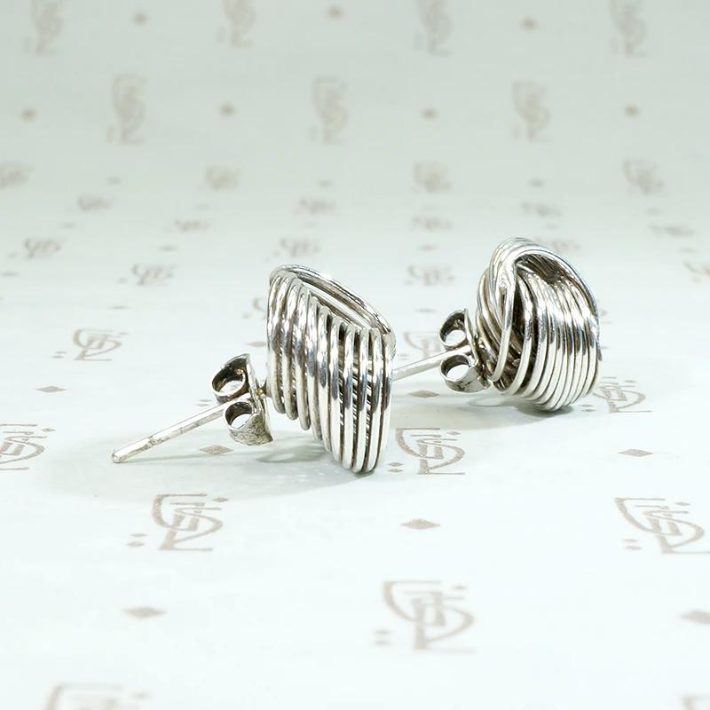 Sterling Silver Spiral Stud Earrings