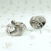 Sterling Silver Spiral Stud Earrings