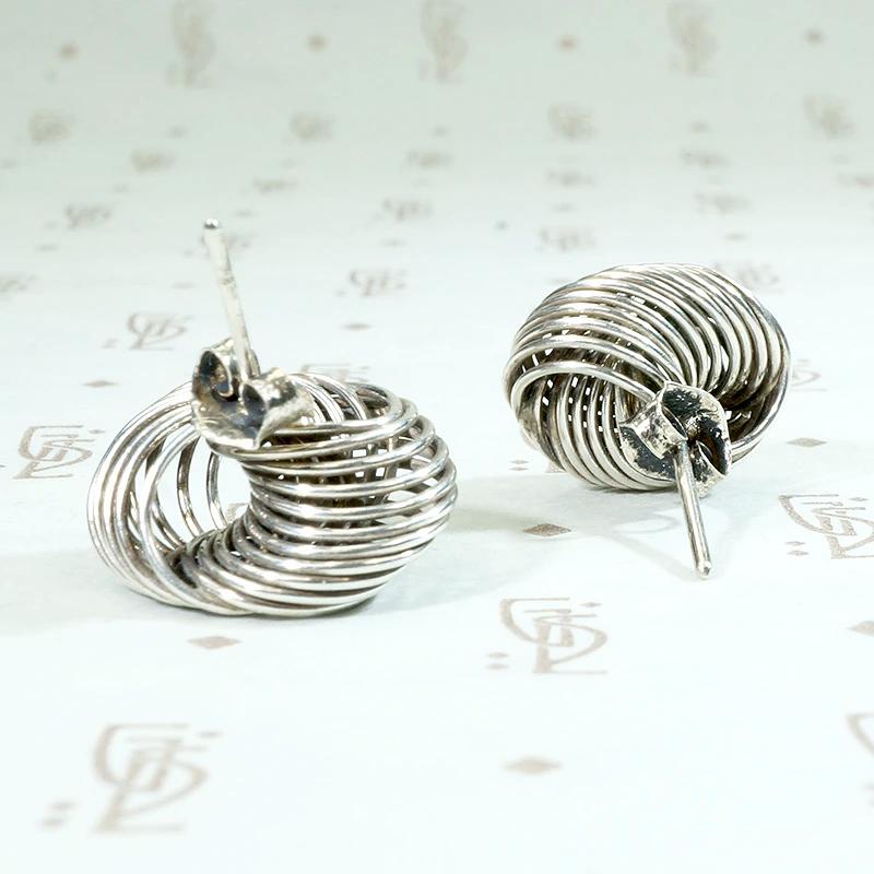 Sterling Silver Spiral Stud Earrings