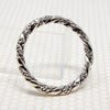 Twisted Foliate Patterned Antique Silver Bangle