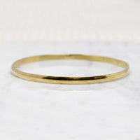 Shiny Half Round Gold Filled Bangle