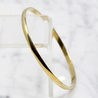 Shiny Half Round Gold Filled Bangle