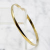 Shiny Half Round Gold Filled Bangle
