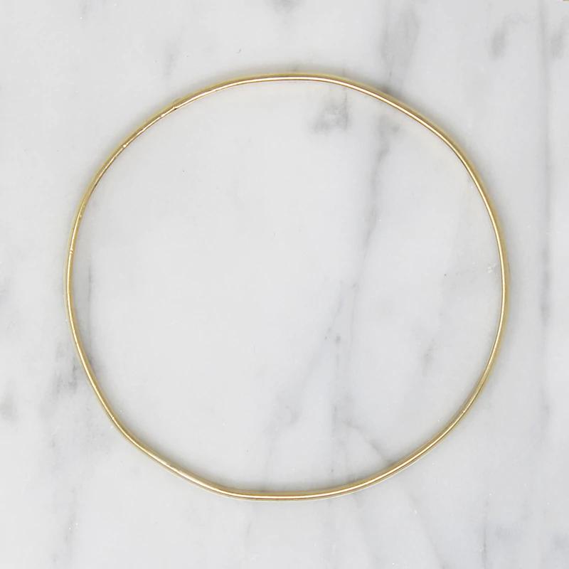 Shiny Half Round Gold Filled Bangle