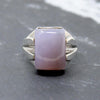 Architectural Blue Agate Ring in Sterling