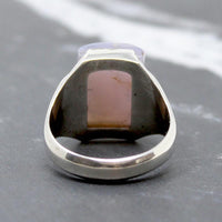 Architectural Blue Agate Ring in Sterling