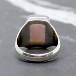 Architectural Blue Agate Ring in Sterling