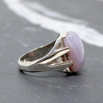 Architectural Blue Agate Ring in Sterling