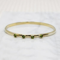 Gold Filled Bangle Studded with Peridot