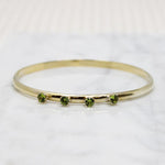 Gold Filled Bangle Studded with Peridot