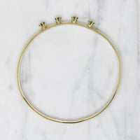Gold Filled Bangle Studded with Peridot