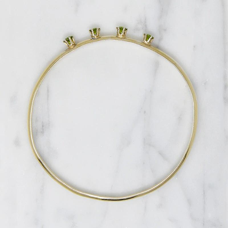 Gold Filled Bangle Studded with Peridot