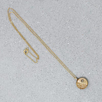 Engraved Victorian Pendant with Diamond Accent