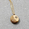 Engraved Victorian Pendant with Diamond Accent