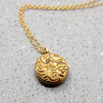 Engraved Victorian Pendant with Diamond Accent