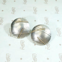 Abstract Geometry Silver Studs with Gold Accents