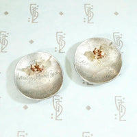 Abstract Geometry Silver Studs with Gold Accents