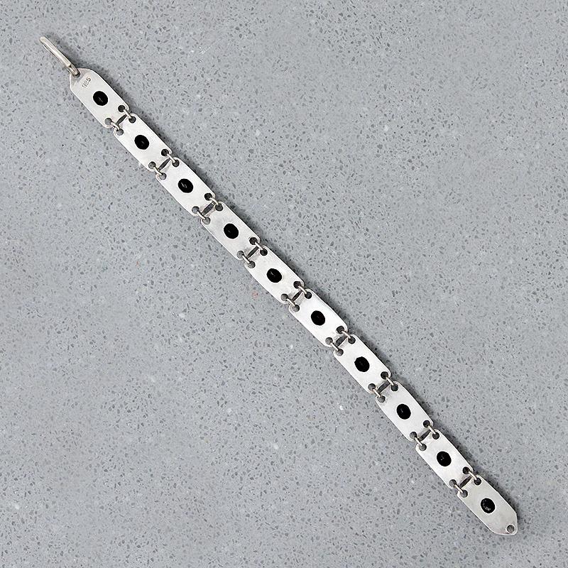 Romantic Garnet Set Sterling Silver Bracelet