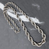 Supple & Sophisticated Graduated Silver Rope Chain