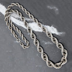 Supple & Sophisticated Graduated Silver Rope Chain
