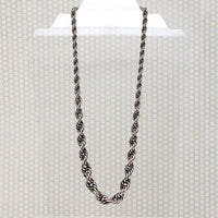 Supple & Sophisticated Graduated Silver Rope Chain