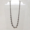 Supple & Sophisticated Graduated Silver Rope Chain