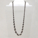 Supple & Sophisticated Graduated Silver Rope Chain