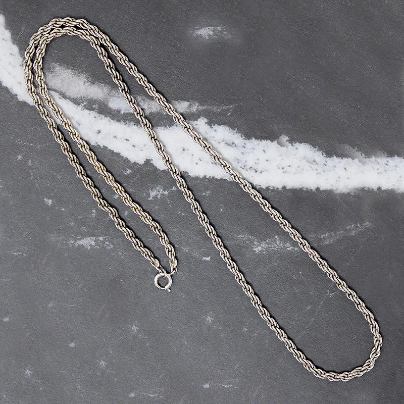 Versatile Vintage Sterling Silver Rope Chain