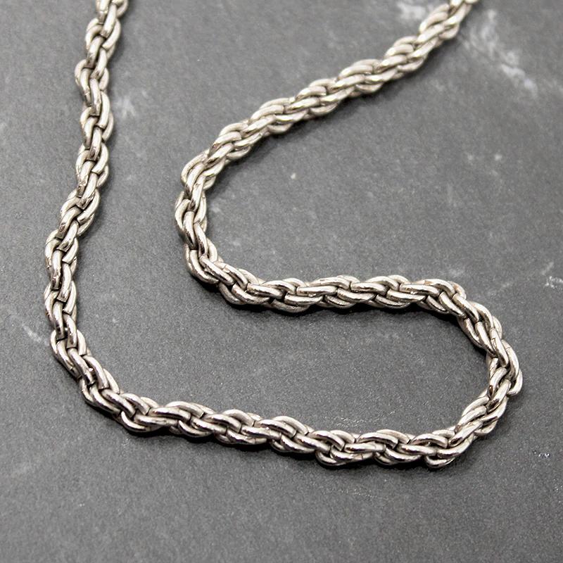 Versatile Vintage Sterling Silver Rope Chain