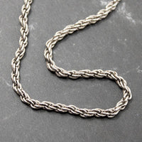 Versatile Vintage Sterling Silver Rope Chain