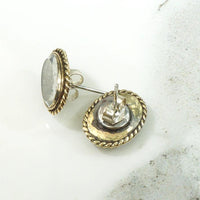 Sentimental Victorian Woven Hair Stud Earrings