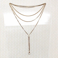 Long Supple Victorian Slide Chain with Opal
