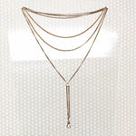 Long Supple Victorian Slide Chain with Opal