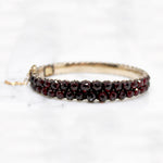 Glittering Graduated Bohemian Garnet Bracelet