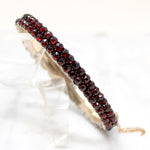 Glittering Graduated Bohemian Garnet Bracelet