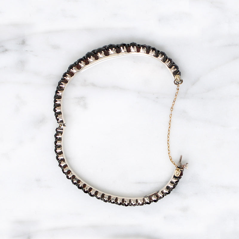 Glittering Graduated Bohemian Garnet Bracelet