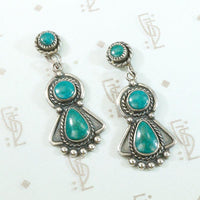 Fabulous Turquoise Earrings with Wonderful Silver Work