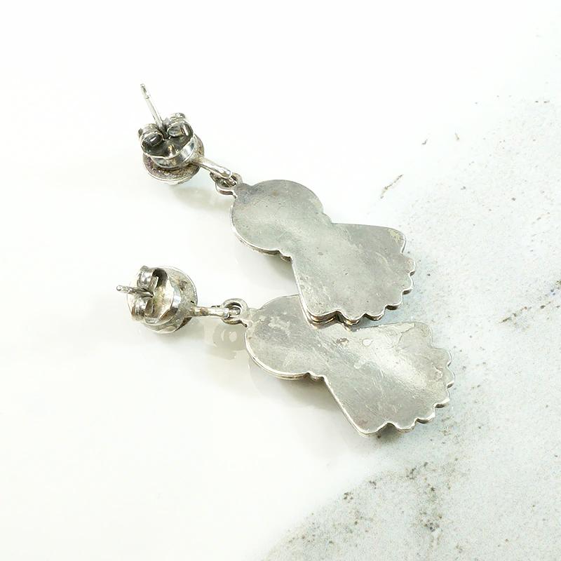 Fabulous Turquoise Earrings with Wonderful Silver Work